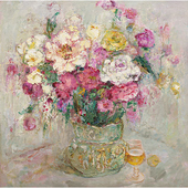 花卉油画 饰 装 居家室内装 酒店会所走廊咖啡厅挂画 饰画 017