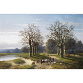 风景第二季 饰画风水山水画0761 风景油画客厅背景墙装