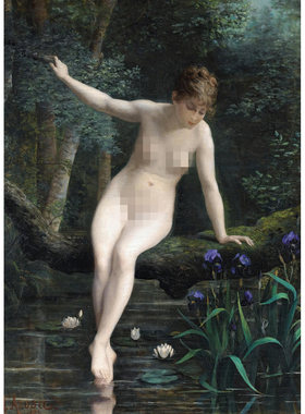 欧式名画复刻性感裸体油画