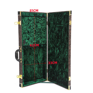 皮质电吉他木盒印花皮革方形硬壳琴箱抗压防撞防水吉他乐器箱