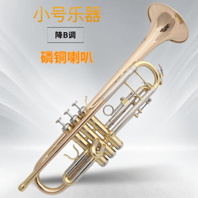 厂家销售 磷铜喇叭小号乐器降B调初学考级乐队演奏按键灵活