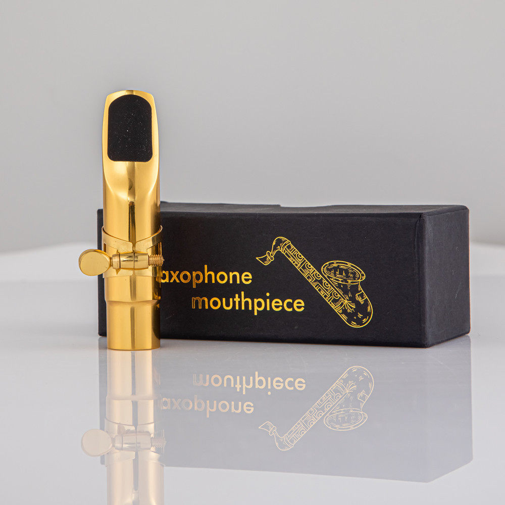 工厂 降E调中音萨克斯金属笛头黄铜材质萨克斯笛头3件套