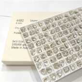 正品 施华洛奥地利水晶华子4480公主方001白色 6MM尖底美甲饰品DIY