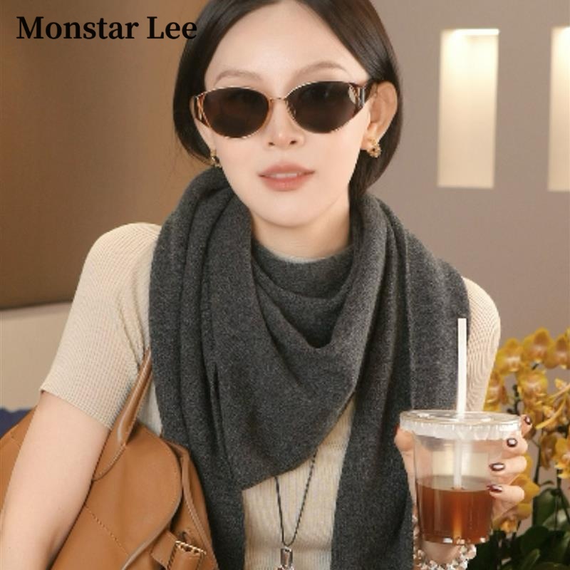 Monstar Lee围巾羊绒羊毛披肩两用秋冬女薄款高档护肩2025新款