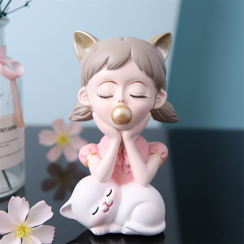 家居少女摆件躲猫猫女孩手办女生房间书柜装饰摆台学生情侣礼品