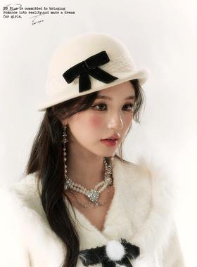 BB BLUE 原创设计 富家千金白月光礼帽