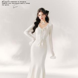 BB BLUE 原创设计 碎钻针织鱼尾裙 气质秋冬氛围感搭配绝美半裙