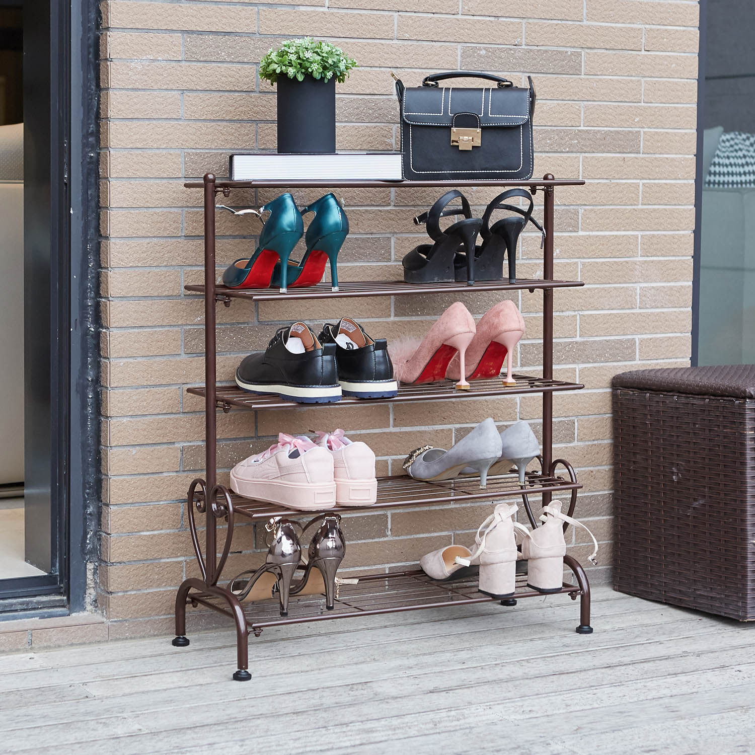 简单耐用型多层鞋架简易家用鞋柜宿舍客厅阳台组装经济型鞋架五层,住宅家具,鞋架,淘宝优惠券,粉丝福利购,淘宝优惠卷