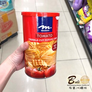 澳门代购Meadows番茄酱风味薯片桶装100g 波浪形薯片