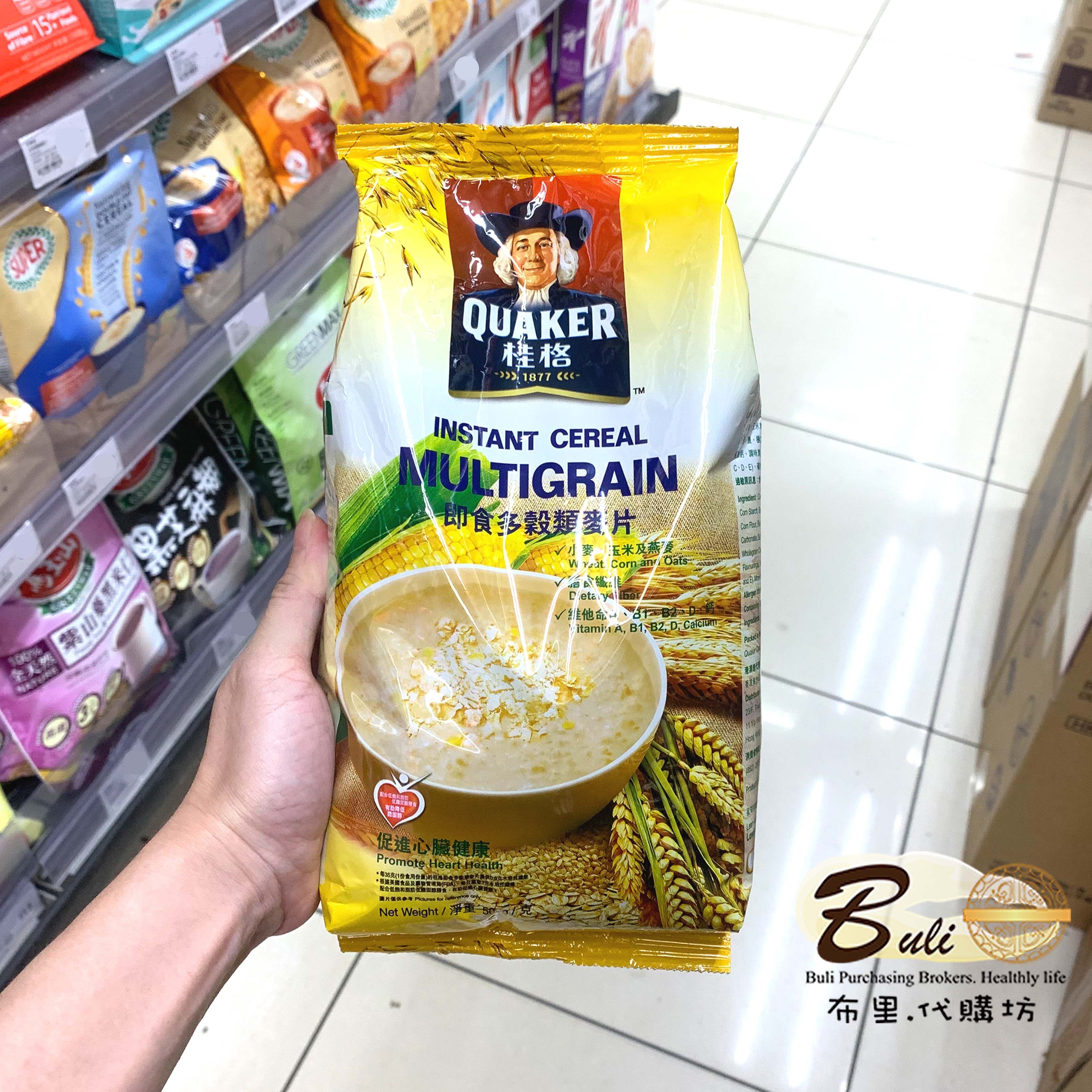 桂格QUAKER 即食多谷类麦片500g 即冲即食 含膳食纤维 维他命