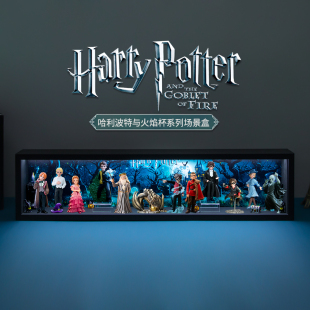 适用泡泡玛特哈利波特与火焰杯系列盲盒手办场景收纳展示盒摆件
