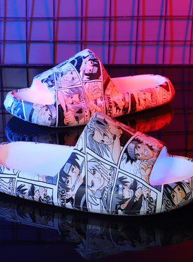 男款夏季外穿潮流海贼王拖鞋家用室内洗澡防滑厚底情侣拖鞋男