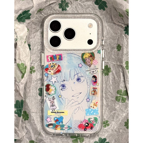 韩系涂鸦黑沼爽子iPhone防摔软壳
