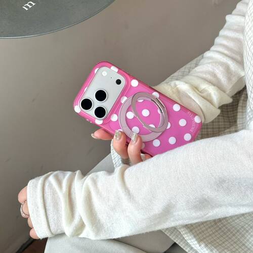 磁吸支架波点iPhone壳全包防摔软