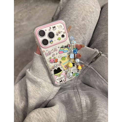 韩系透明拓麻歌子链条防摔手机壳