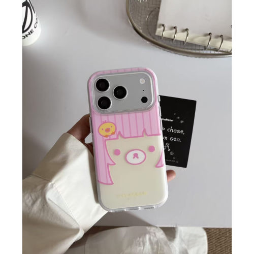 轻松熊刘海iPhone全包防摔手机壳