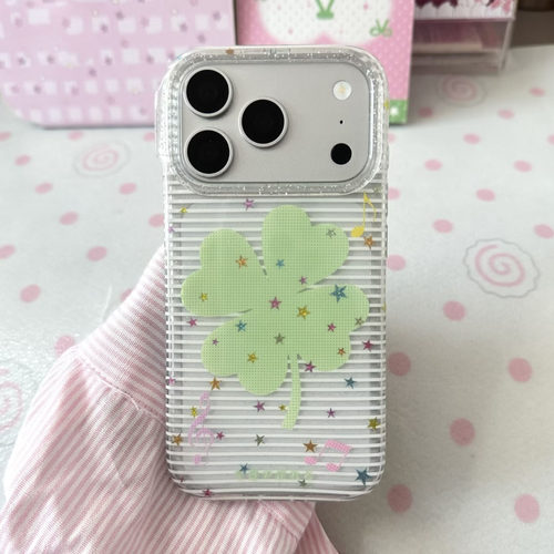 韩系ins风四叶草iPhone防摔软壳