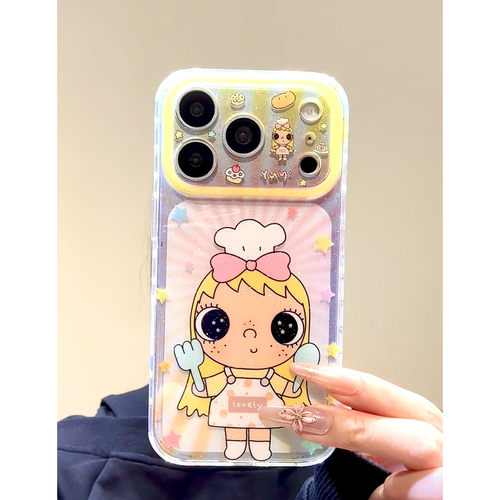 韩系透明星厨师全包防摔手机软壳