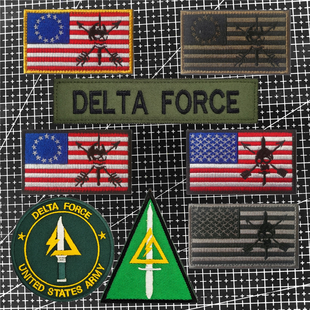 欧盟 美国cag三角洲特种队魔术贴徽章战术臂章刺绣贝雷帽贴士气章