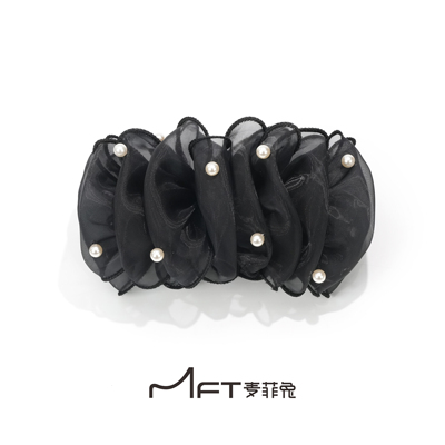 兰壹壹泡沫之夏香蕉夹蓬松云朵泡泡显发量懒人发夹扎发高马尾发饰