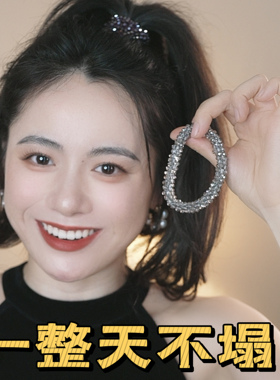 水晶盘发头绳兰壹壹串珠日韩