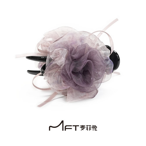 紫嫣丸子夹春夏新款仙女花朵盘发懒人丸子头抓夹时尚发夹发饰