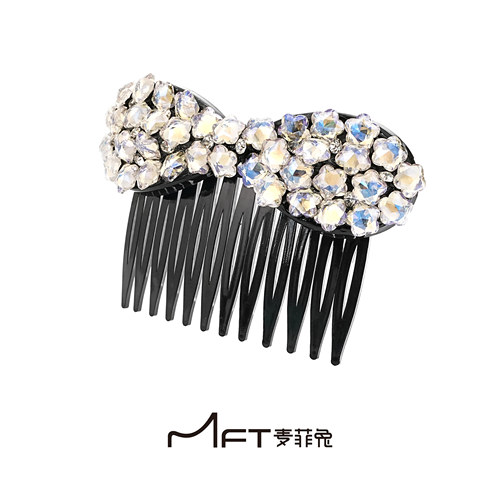 荧光海发梳韩系轻奢高级感倒插梳碎发整理神器时尚百搭发饰发卡