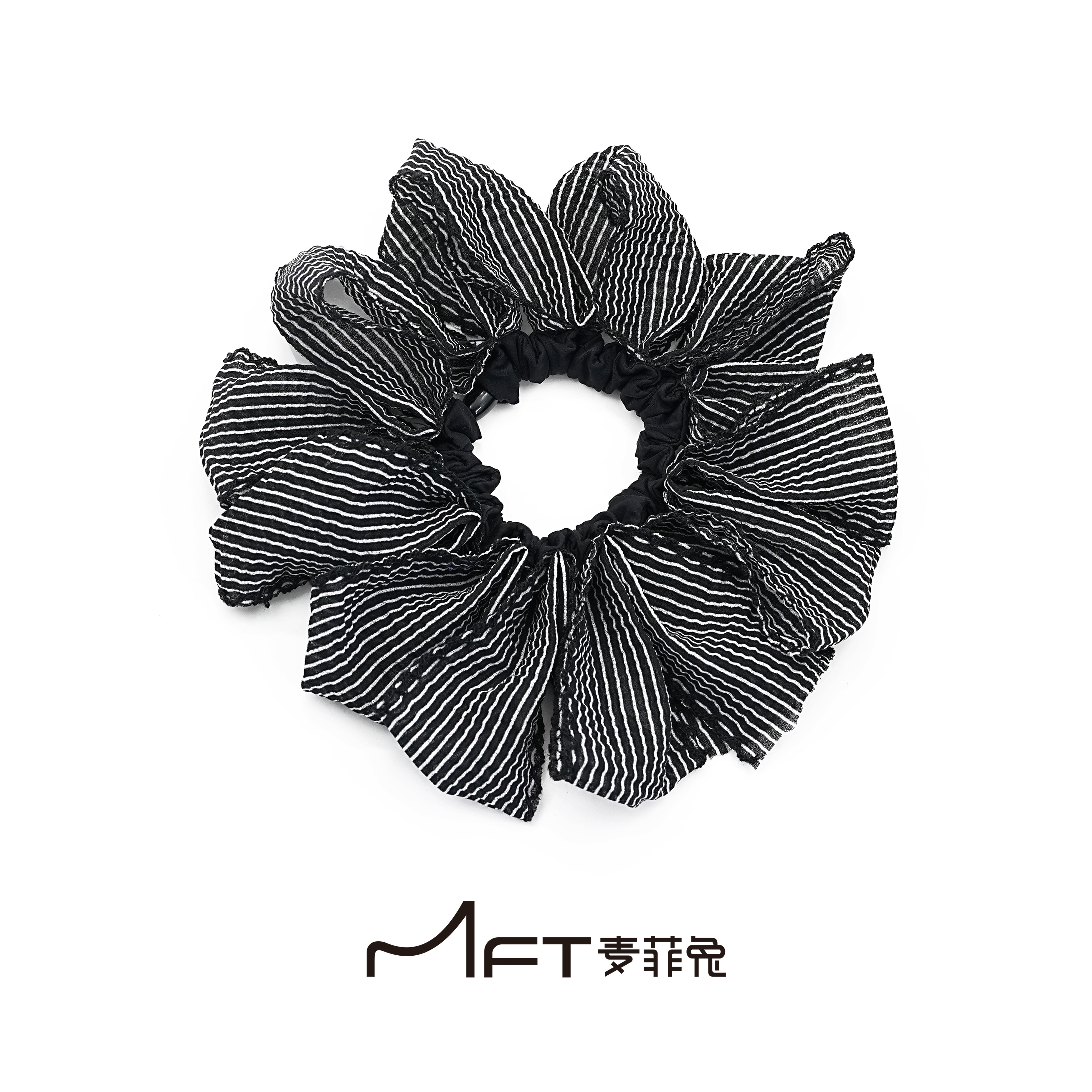 波浪条纹发圈夏季韩系高级感大肠发圈扎马尾丸子头花发绳发饰图片