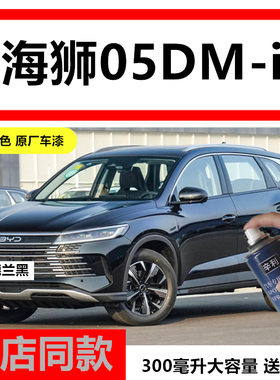 适用比亚迪海狮05DM-i德兰黑色汽车漆划痕修补自喷漆时光灰补漆笔