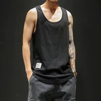 Áo thun không tay nam cộng với áo thun to béo mập Nhật Bản thể thao rộng rãi cotton cotton vest vest xu hướng nam - Lót ao ba lo nam