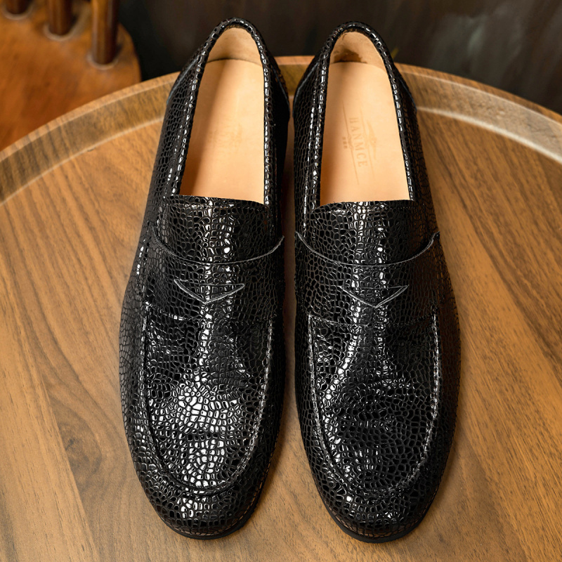 牛皮内里夏季英伦乐福鞋牛皮玛瑙