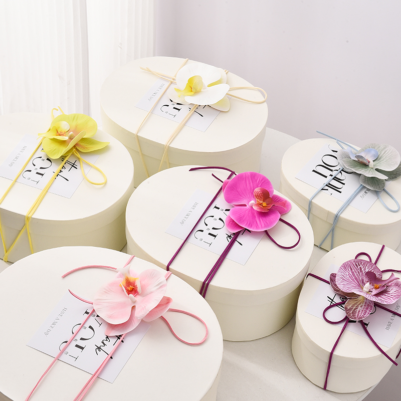 蝴蝶兰椭圆形烘焙礼盒结婚伴娘伴手礼品盒送女友闺蜜生日礼物盒子