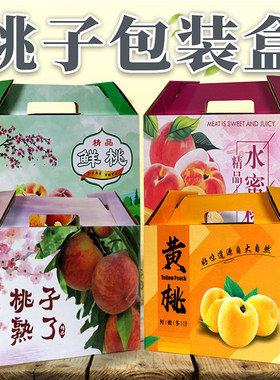 桃子5斤10纸箱高档礼品盒