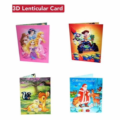 德嘉3D印刷工厂订制3D立体光栅产品光栅卡徽章贺卡冰箱贴书签海报