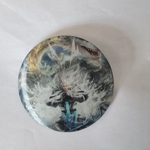 哪吒光栅徽章吧唧敖润马口铁胸章 敖光谷子光栅卡可批发 来图定制