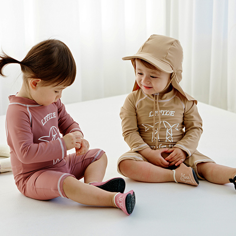 新款儿童连体游泳衣防晒速干宝宝婴儿韩版男童女童泳装幼儿冲浪服