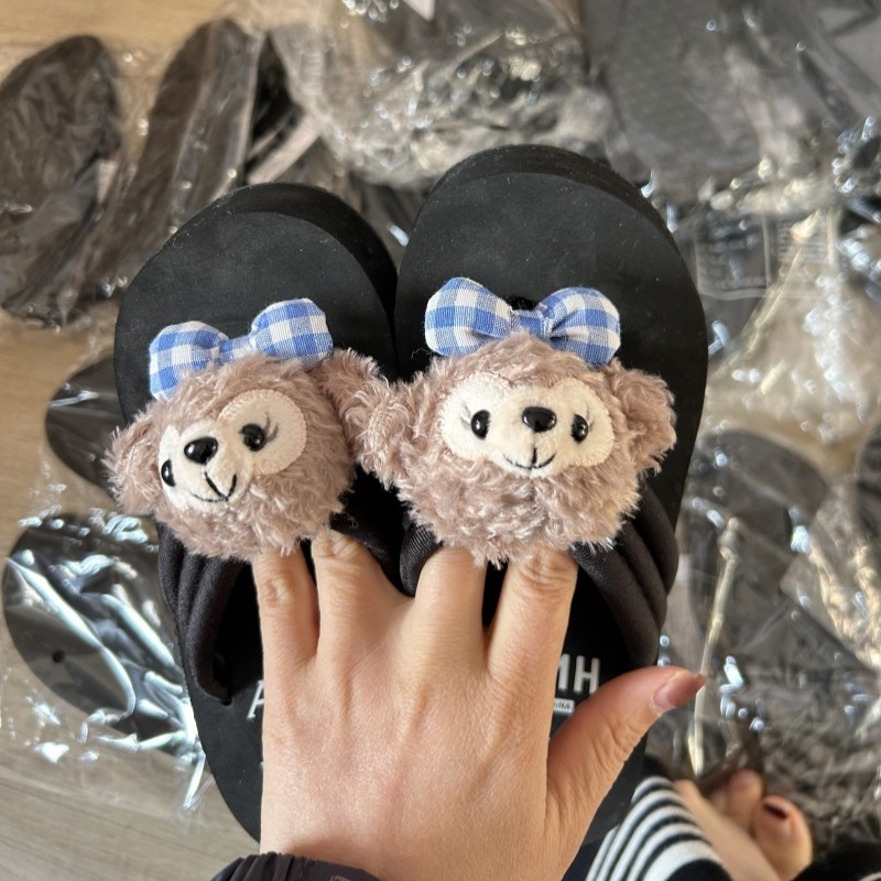 吴林萌主「5cm坡跟」hellokitty女夏外穿拖鞋沙滩海边厚底人字拖,女鞋,人字拖,淘宝优惠券,粉丝福利购,淘宝优惠卷