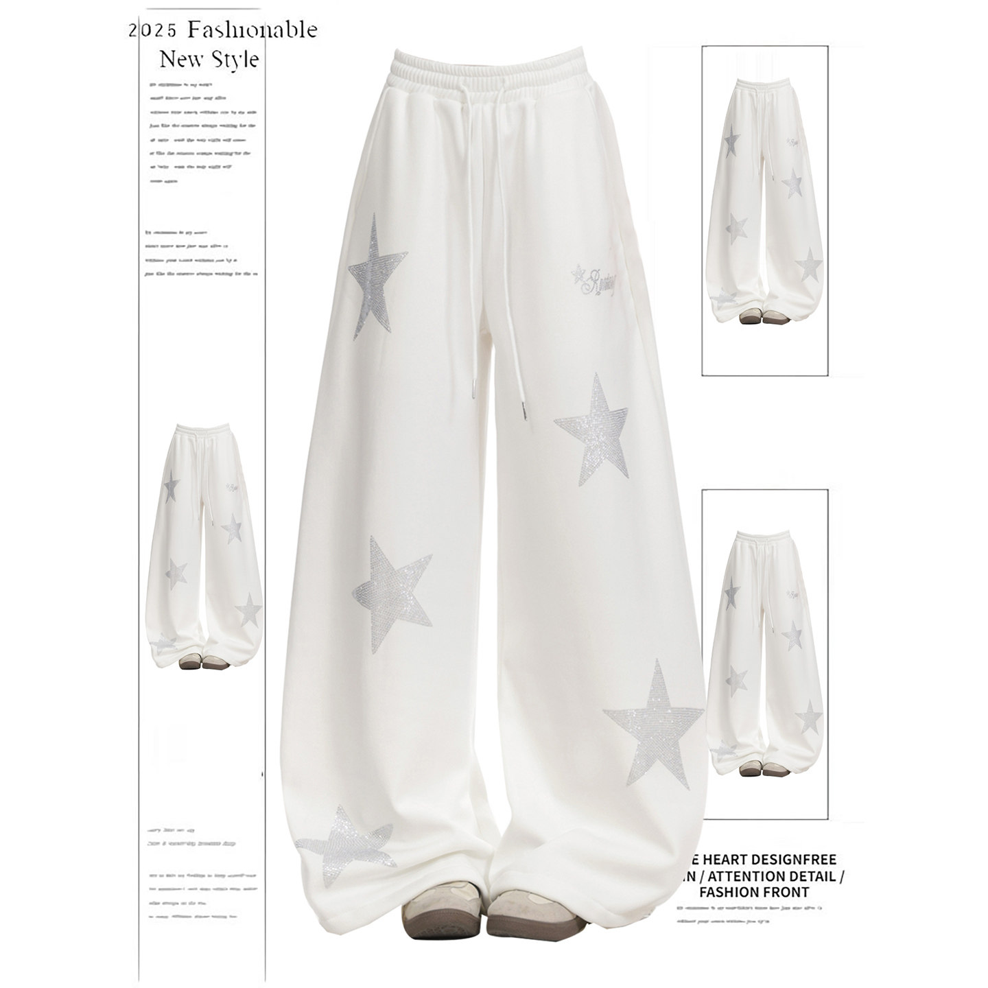 大码胖mm美式复古星星烫钻设计感弯刀卫裤冬季时尚爵士舞阔腿裤子,女装/女士精品,大码裤装,淘宝优惠券,粉丝福利购,淘宝优惠卷