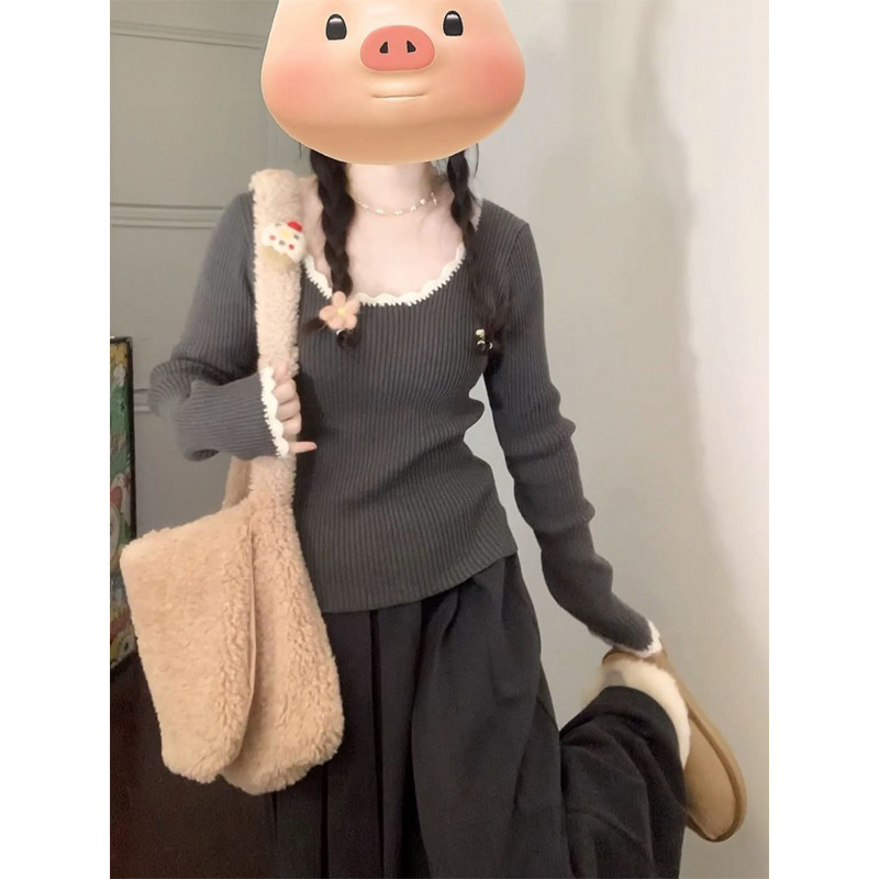 韩系温柔内搭长袖打底上衣