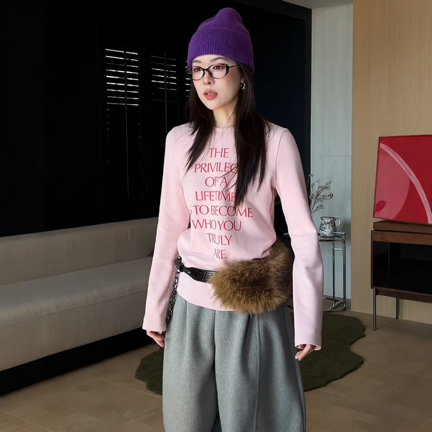 大码胖mm韩版时尚字母印花圆领长袖T恤女秋冬磨毛显瘦打底上衣潮,女装/女士精品,大码内搭,淘宝优惠券,粉丝福利购,淘宝优惠卷