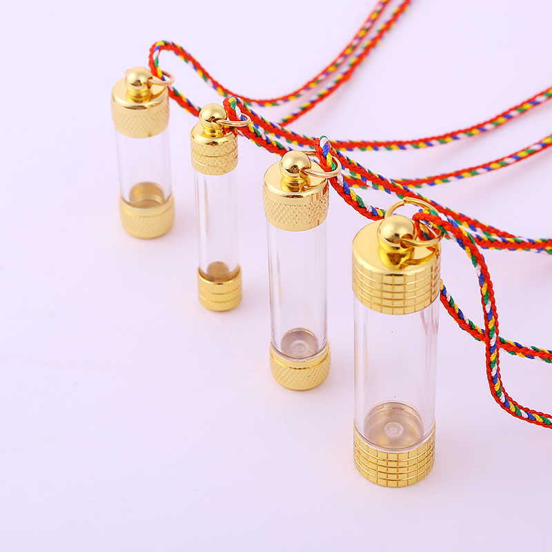透明嘎乌盒项链舍利子护身符吊坠尼泊尔小瓶子挂件可打开装藏胎发
