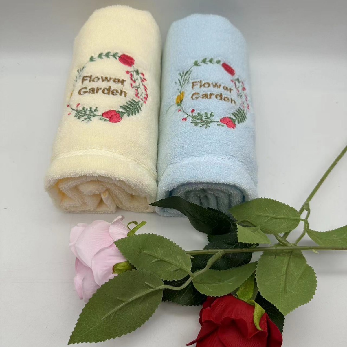 韩国进口超细纤维毛巾洗脸巾面巾两条装礼盒款团购送礼情侣款