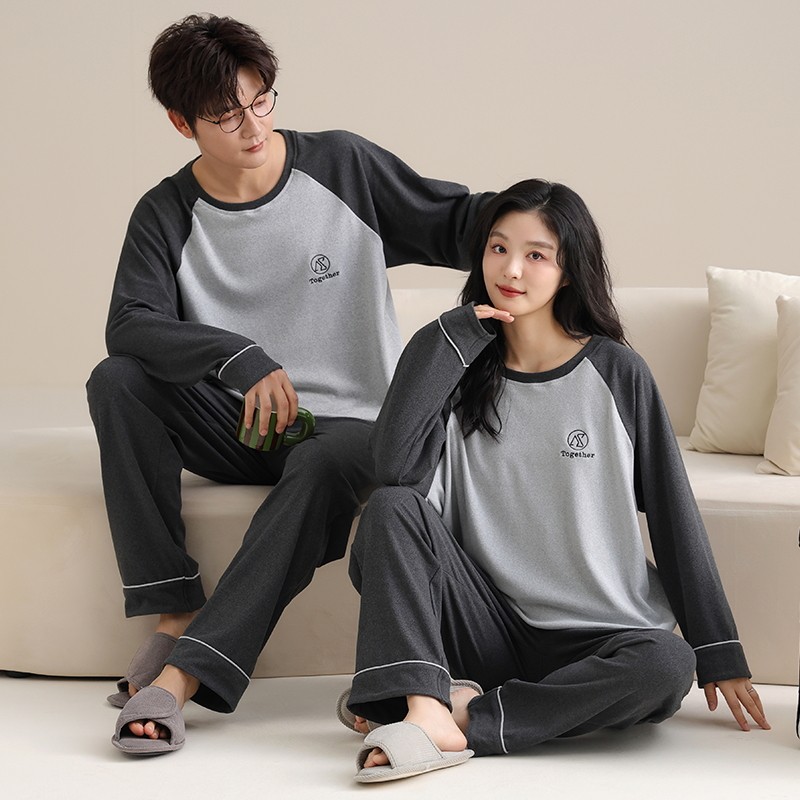 情侣睡衣女秋冬款德绒加厚保暖长袖纯色男士可外穿冬季家居服套装
