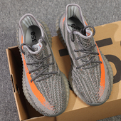 莆田潮鞋 柏宜椰子鞋 男鞋 透气软底跑步休闲运动鞋 男350灰桔夏秋季