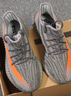 柏宜椰子鞋男350灰桔夏秋季透气软底跑步休闲运动鞋男鞋莆田潮鞋