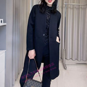 纯色中长款 时尚 长袖 新款 显瘦外套女 气质减龄风衣女2025秋季