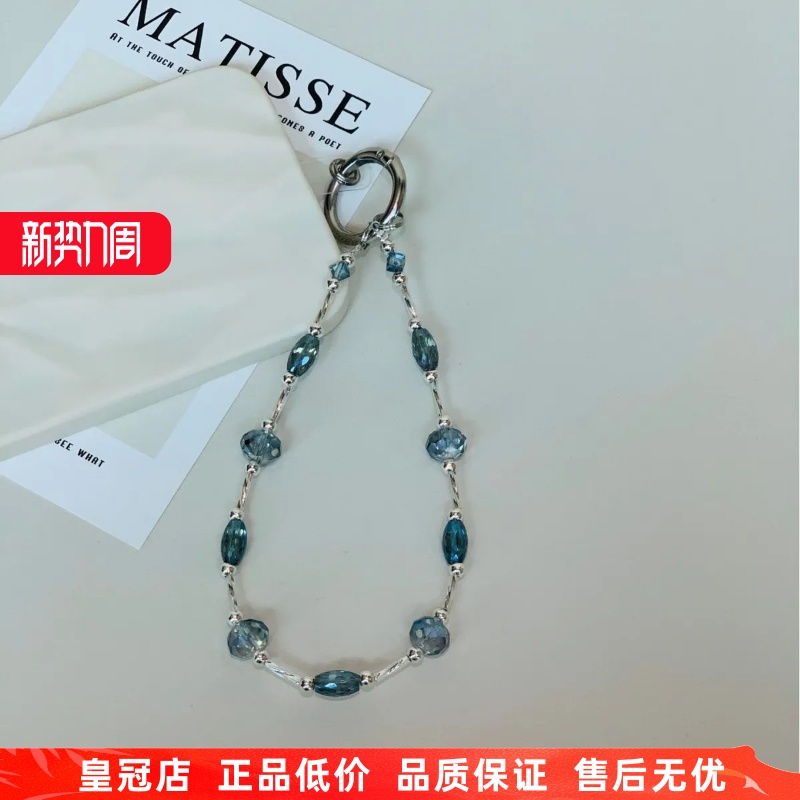原创手机挂链ins风手腕式水晶串珠挂绳精致手机壳挂绳钥匙扣挂件