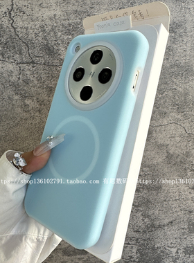 YOONIA适用OPPO磁吸findx8手机壳findx8pro液态硅胶果冻保护套全包ultra奶蓝findx8s+不褪色小众个性findx8s