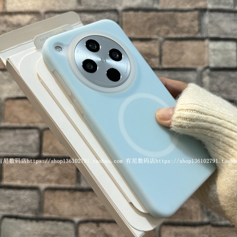 YOONIA适用OPPO磁吸findx8手机壳findx8pro液态硅胶果冻保护套全包奶蓝色半透明无线充