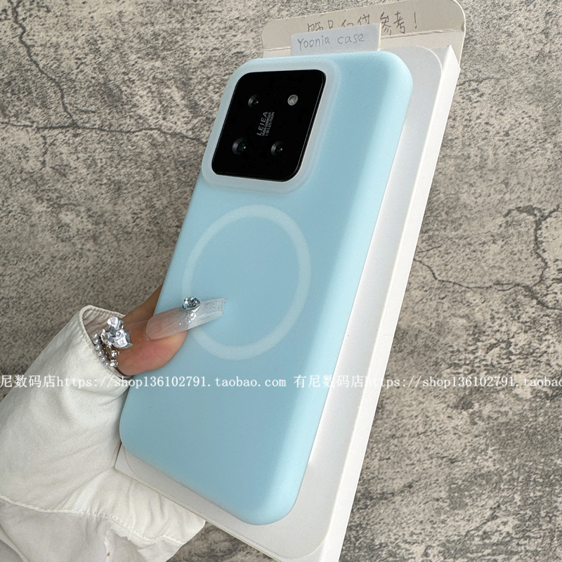 YOONIA适用小米14磁吸果冻14pro液态硅胶15pro手机壳13软糯保护套14ultra半透明软糯个性男女情侣款